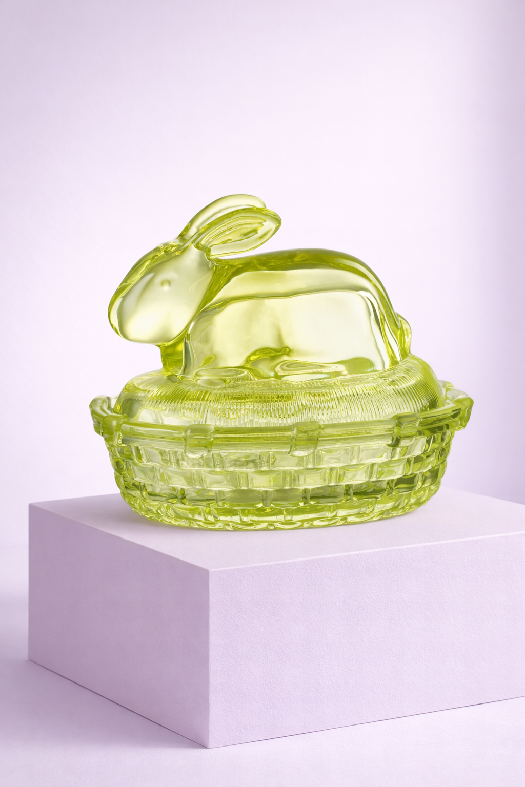 J-Line glazen opbergpot konijn