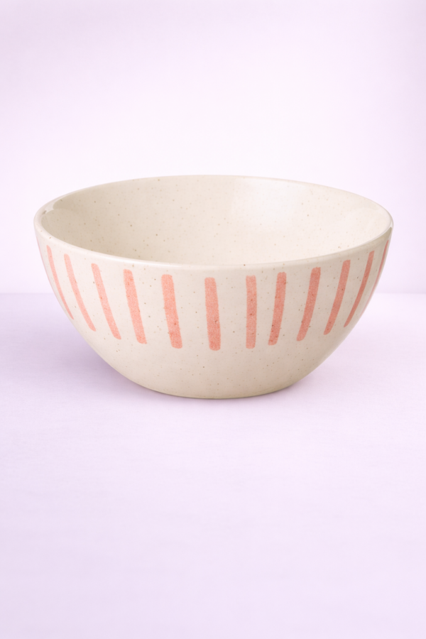 J-Line kom met roze strepen - 15,5cm