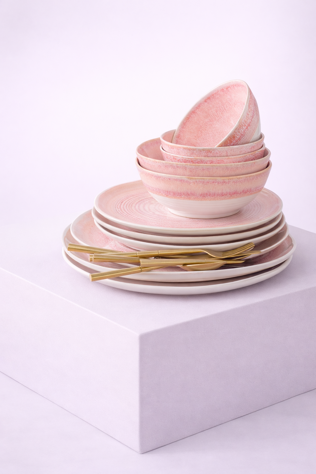 J-Line dinerbord Noa – zalmkleurig porselein (27 cm)